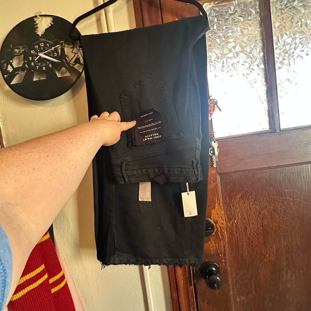 Good American Black Palazzo Pants